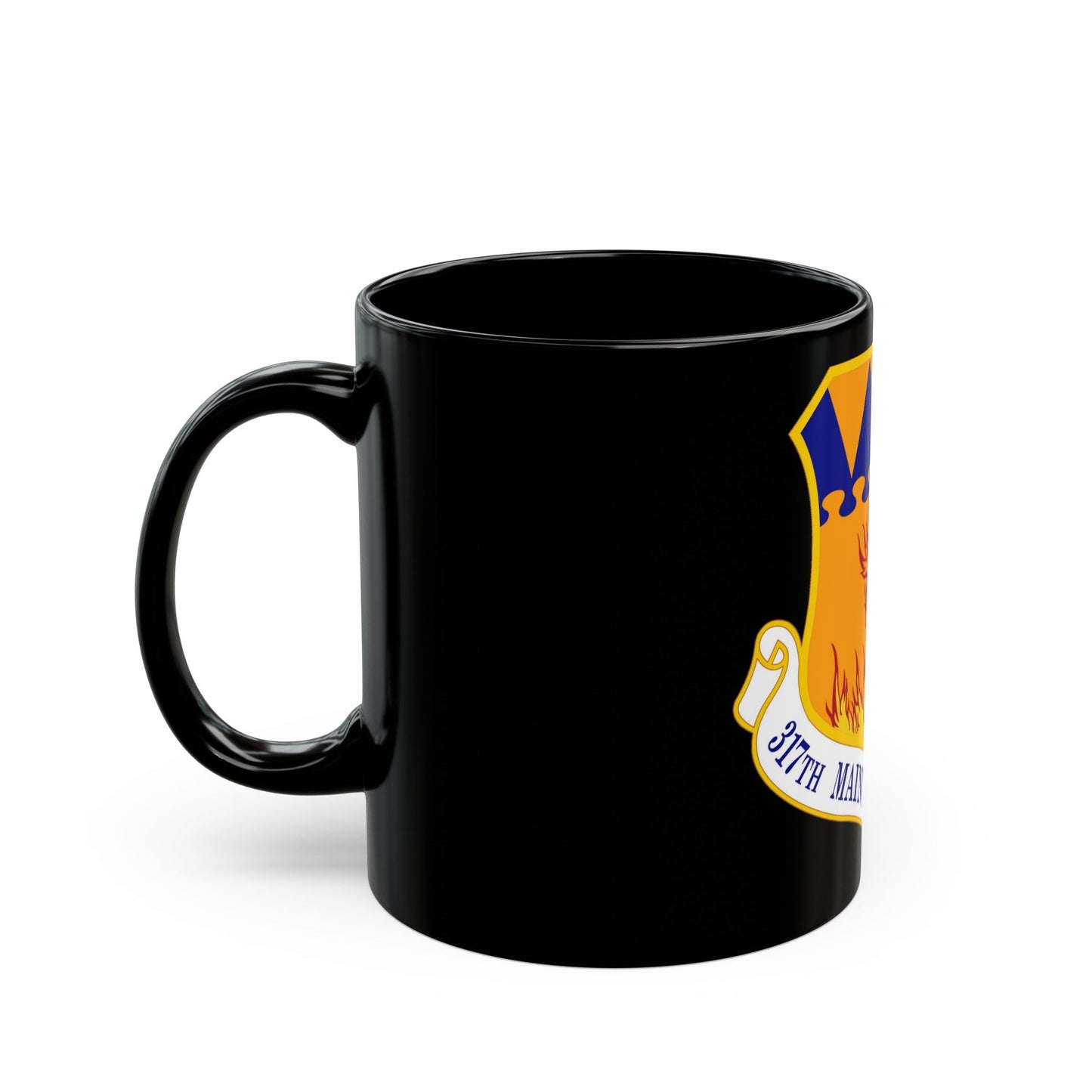 317 Maintenance Group AMC (U.S. Air Force) Black Coffee Mug-The Sticker Space