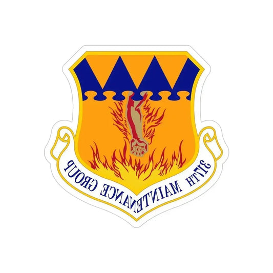 317 Maintenance Group AMC (U.S. Air Force) REVERSE PRINT Transparent Die-Cut STICKER 6 Inch Die-Cut Transparent - The Sticker Space