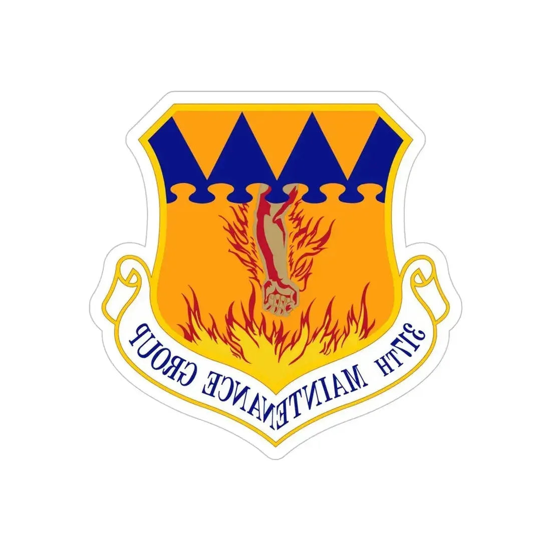 317 Maintenance Group AMC (U.S. Air Force) REVERSE PRINT Transparent Die-Cut STICKER - The Sticker Space