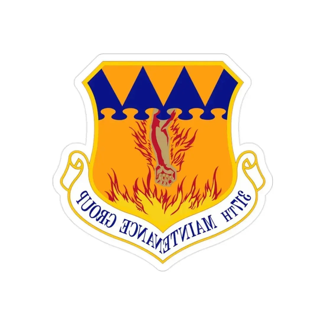 317 Maintenance Group AMC (U.S. Air Force) REVERSE PRINT Transparent Die-Cut STICKER - The Sticker Space