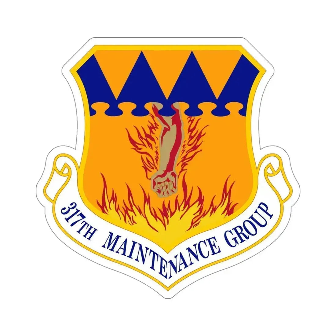 317 Maintenance Group AMC (U.S. Air Force) STICKER Vinyl Die-Cut Decal 4 Inch - The Sticker Space