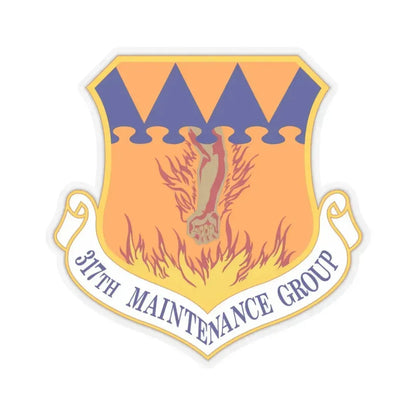 317 Maintenance Group AMC (U.S. Air Force) STICKER Vinyl Kiss-Cut Decal 3 Inch Transparent - The Sticker Space