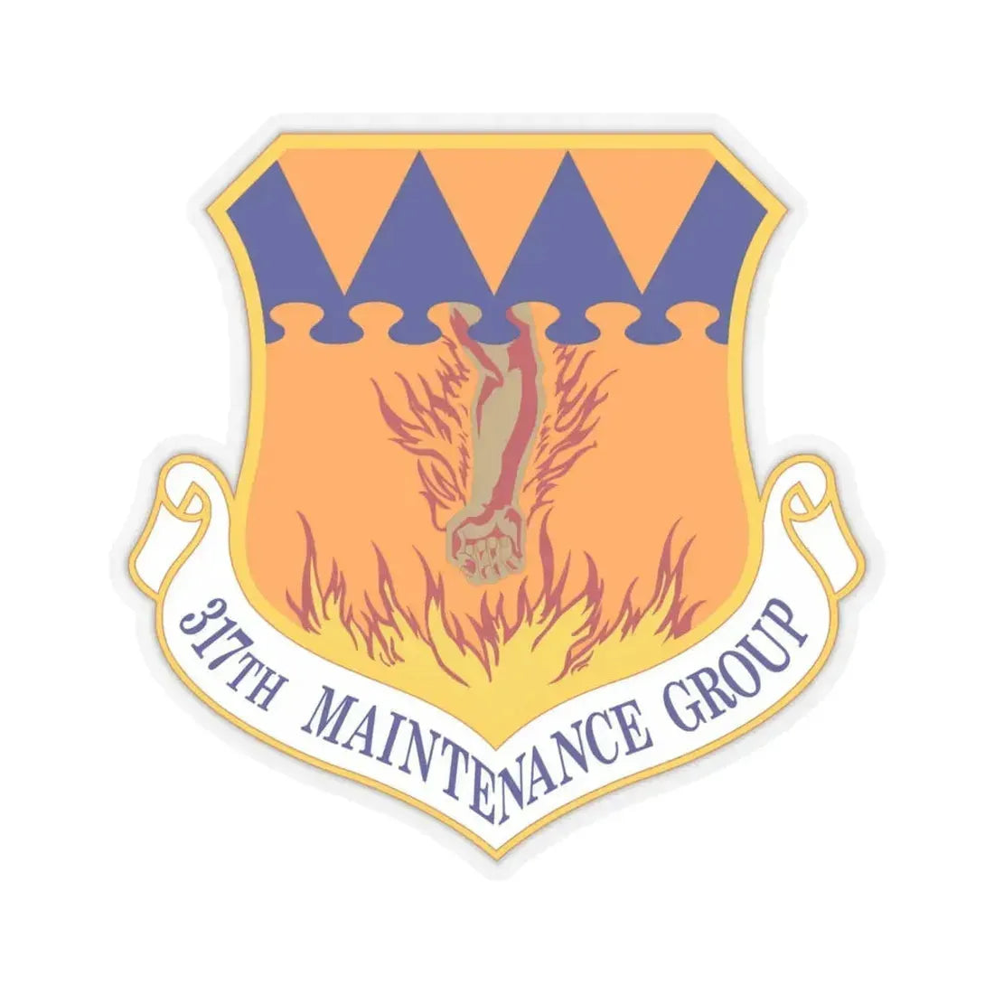 317 Maintenance Group AMC (U.S. Air Force) STICKER Vinyl Kiss-Cut Decal 6 Inch Transparent - The Sticker Space