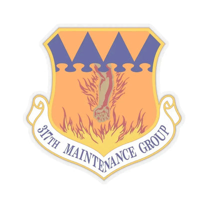 317 Maintenance Group AMC (U.S. Air Force) STICKER Vinyl Kiss-Cut Decal 6 Inch Transparent - The Sticker Space