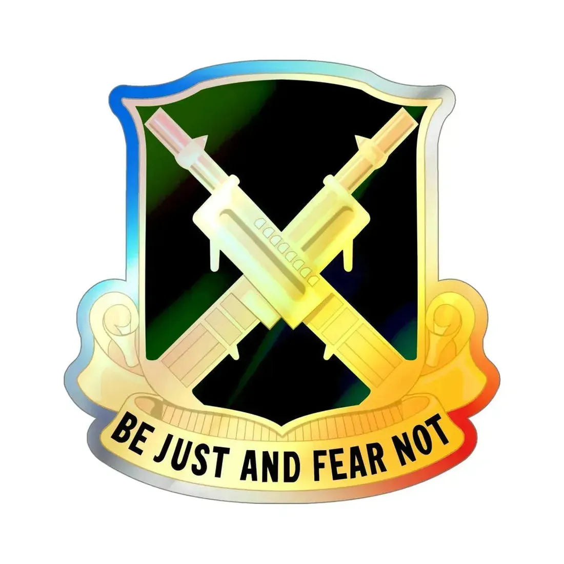 317 Military Police Battalion (U.S. Army) Holographic STICKER Die-Cut Vinyl Decal 5 Inch Holographic - The Sticker Space