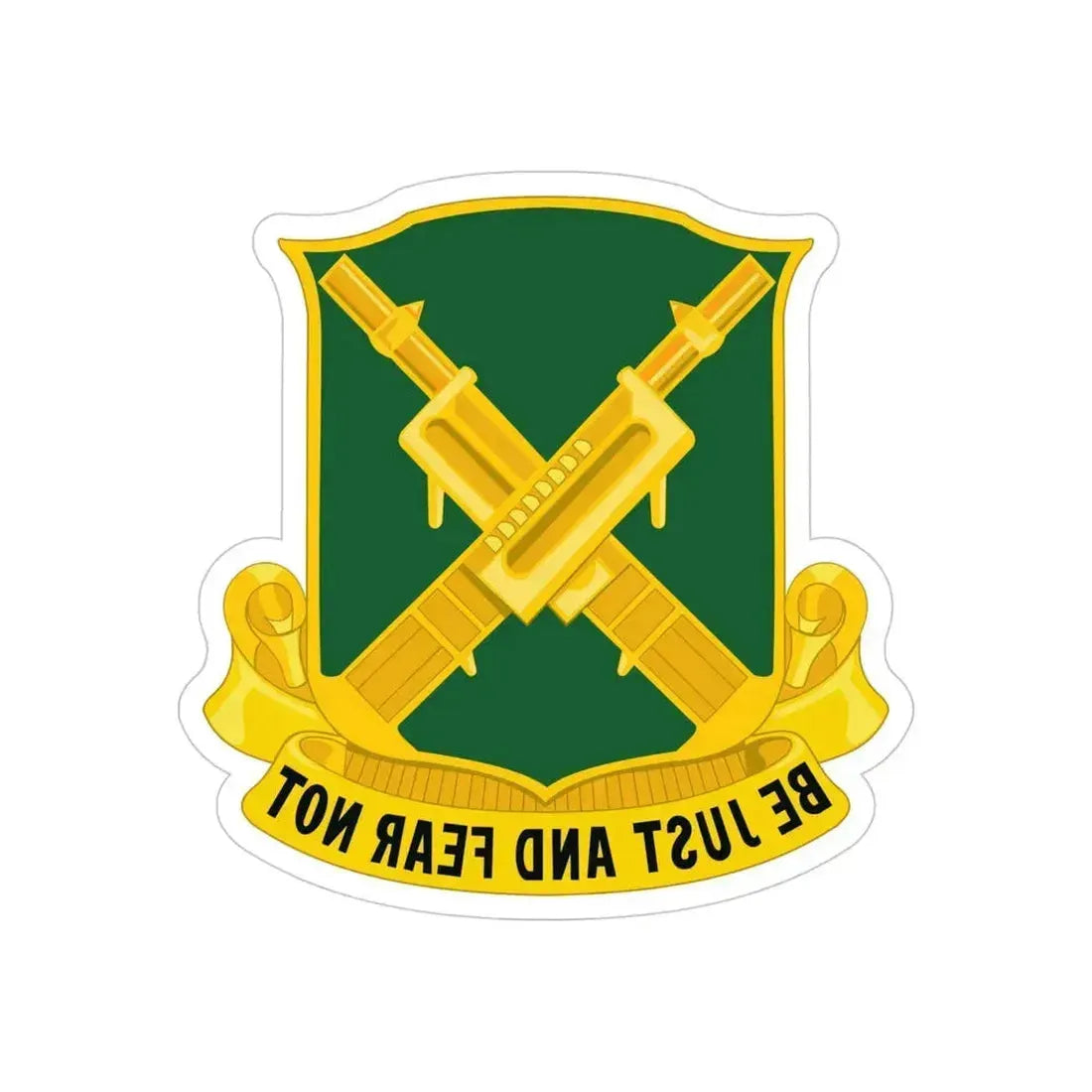 317 Military Police Battalion (U.S. Army) REVERSE PRINT Transparent Die-Cut STICKER 4 Inch Die-Cut Transparent - The Sticker Space