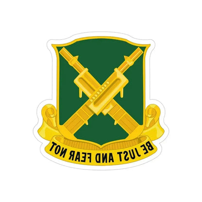 317 Military Police Battalion (U.S. Army) REVERSE PRINT Transparent Die-Cut STICKER 4 Inch Die-Cut Transparent - The Sticker Space