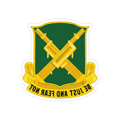 317 Military Police Battalion (U.S. Army) REVERSE PRINT Transparent Die-Cut STICKER 5 Inch Die-Cut Transparent - The Sticker Space