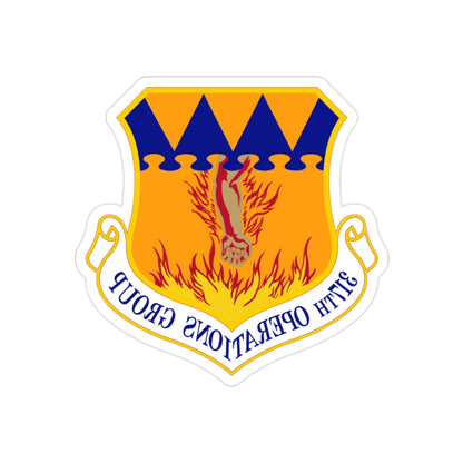 317 Operations Group AMC (U.S. Air Force) REVERSE PRINT Transparent STICKER-2" × 2"-The Sticker Space