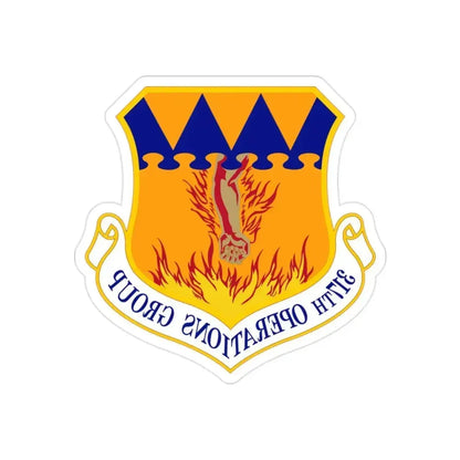 317 Operations Group AMC (U.S. Air Force) REVERSE PRINT Transparent Die-Cut STICKER 2 Inch Die-Cut Transparent - The Sticker Space