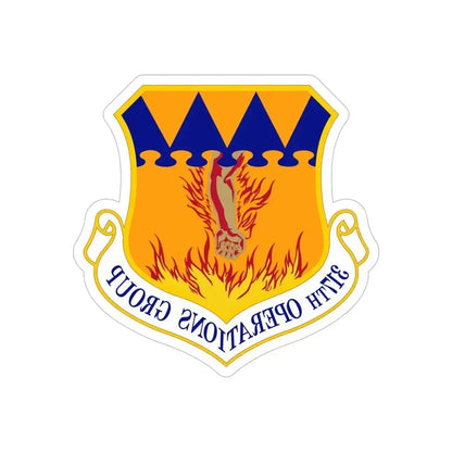 317 Operations Group AMC (U.S. Air Force) REVERSE PRINT Transparent Die-Cut STICKER 6 Inch Die-Cut Transparent - The Sticker Space