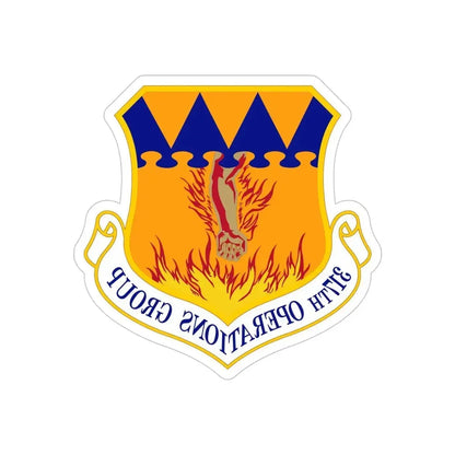 317 Operations Group AMC (U.S. Air Force) REVERSE PRINT Transparent Die-Cut STICKER - The Sticker Space