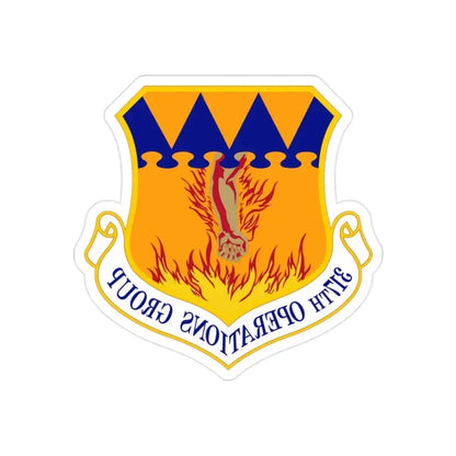 317 Operations Group AMC (U.S. Air Force) REVERSE PRINT Transparent Die-Cut STICKER - The Sticker Space