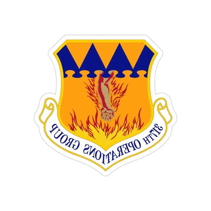 317 Operations Group AMC (U.S. Air Force) REVERSE PRINT Transparent Die-Cut STICKER - The Sticker Space