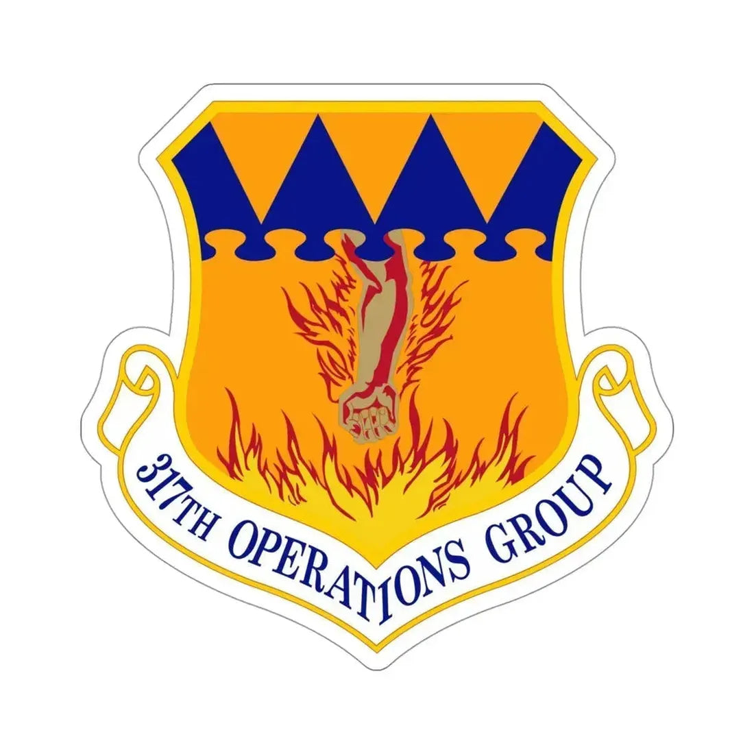 317 Operations Group AMC (U.S. Air Force) STICKER Vinyl Die-Cut Decal 4 Inch - The Sticker Space