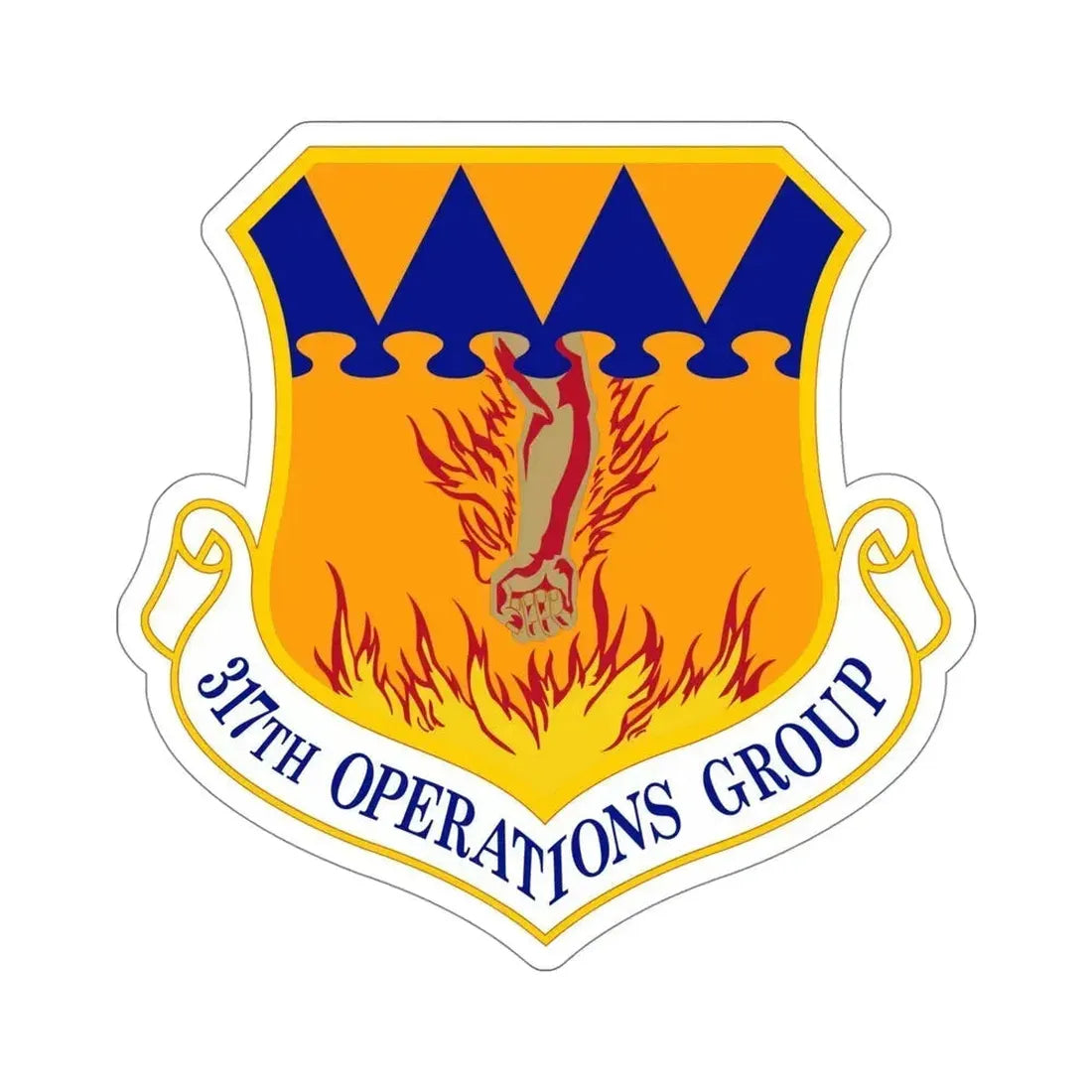 317 Operations Group AMC (U.S. Air Force) STICKER Vinyl Die-Cut Decal 5 Inch - The Sticker Space