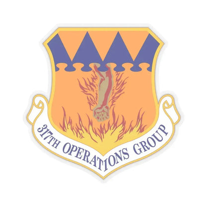 317 Operations Group AMC (U.S. Air Force) STICKER Vinyl Kiss-Cut Decal 3 Inch Transparent - The Sticker Space