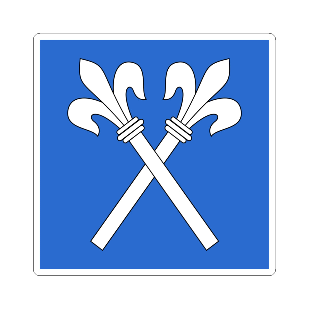 CHE Fluntern ZH Flag (Switzerland) STICKER Vinyl Kiss-Cut Decal