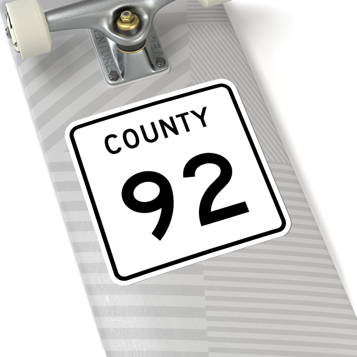 County 92 square (Minnesota) (Road Sign) STICKER Vinyl Kiss-Cut Decal