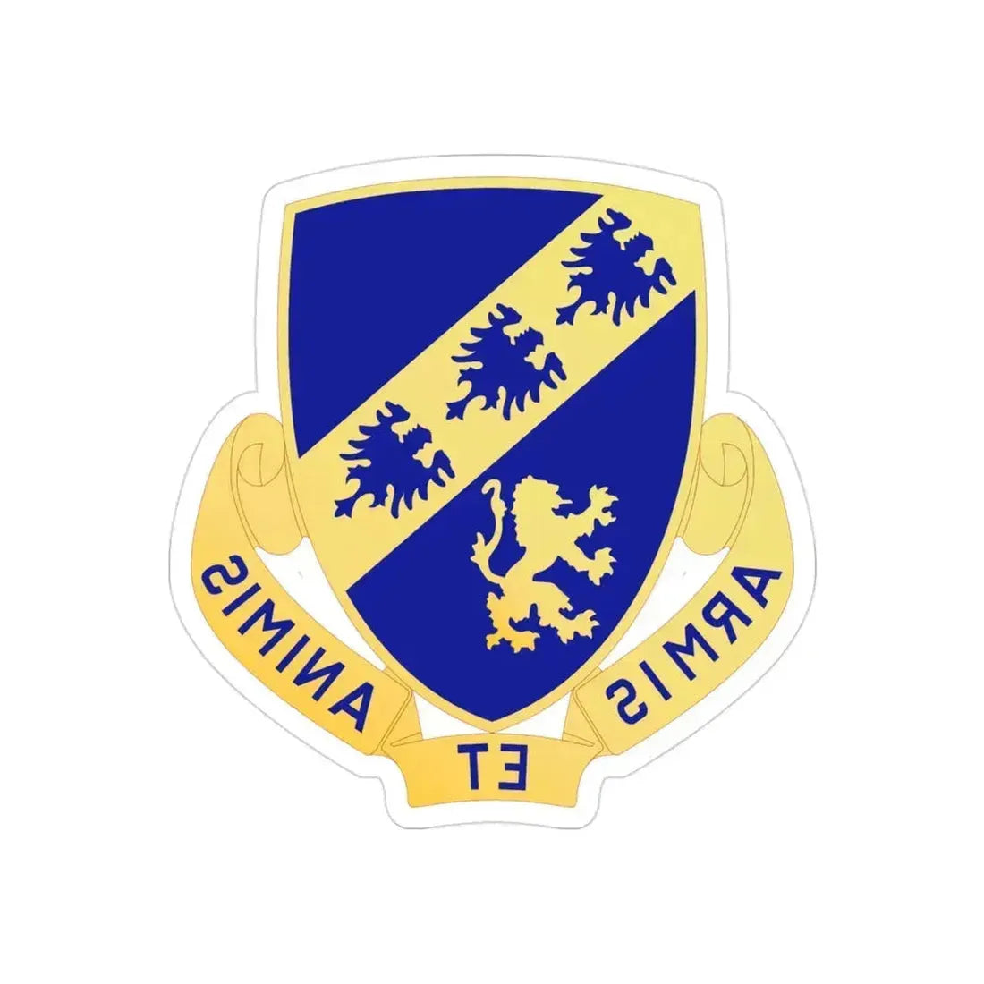 317th Infantry Regiment (U.S. Army) REVERSE PRINT Transparent Die-Cut STICKER 3 Inch Die-Cut Transparent - The Sticker Space