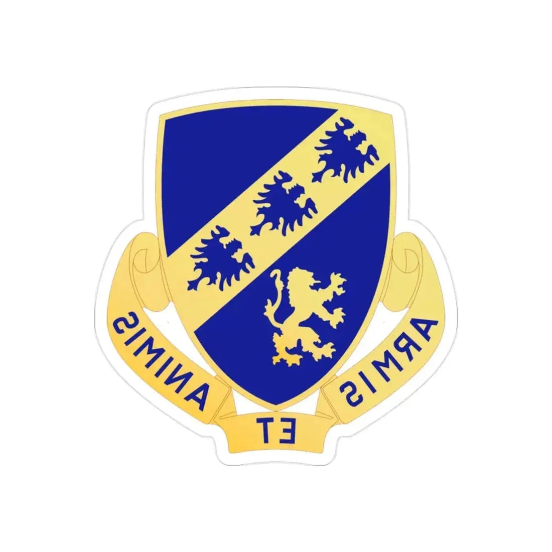 317th Infantry Regiment (U.S. Army) REVERSE PRINT Transparent Die-Cut STICKER - The Sticker Space