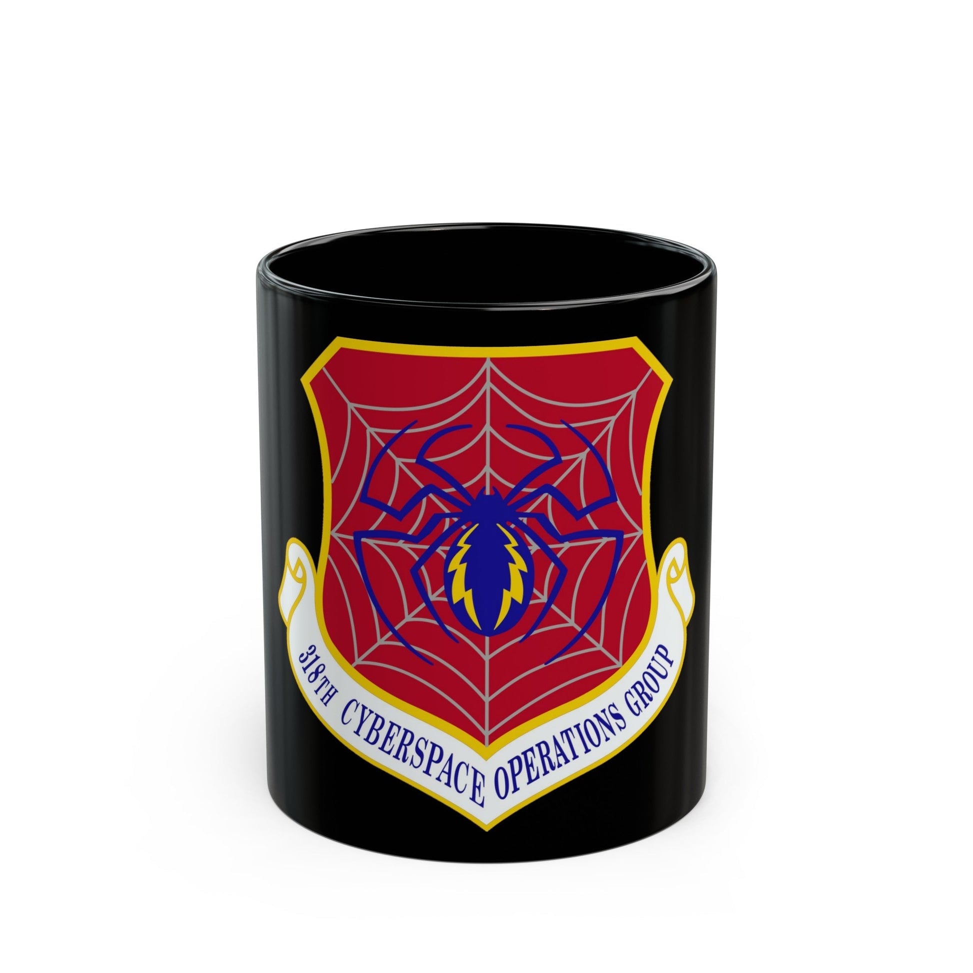 318 Cyberspace Operations Group ACC (U.S. Air Force) Black Coffee Mug-11oz-The Sticker Space