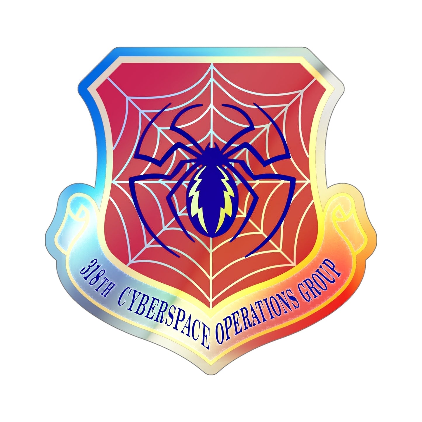 318 Cyberspace Operations Group ACC (U.S. Air Force) Holographic STICKER Die-Cut Vinyl Decal-5 Inch-The Sticker Space