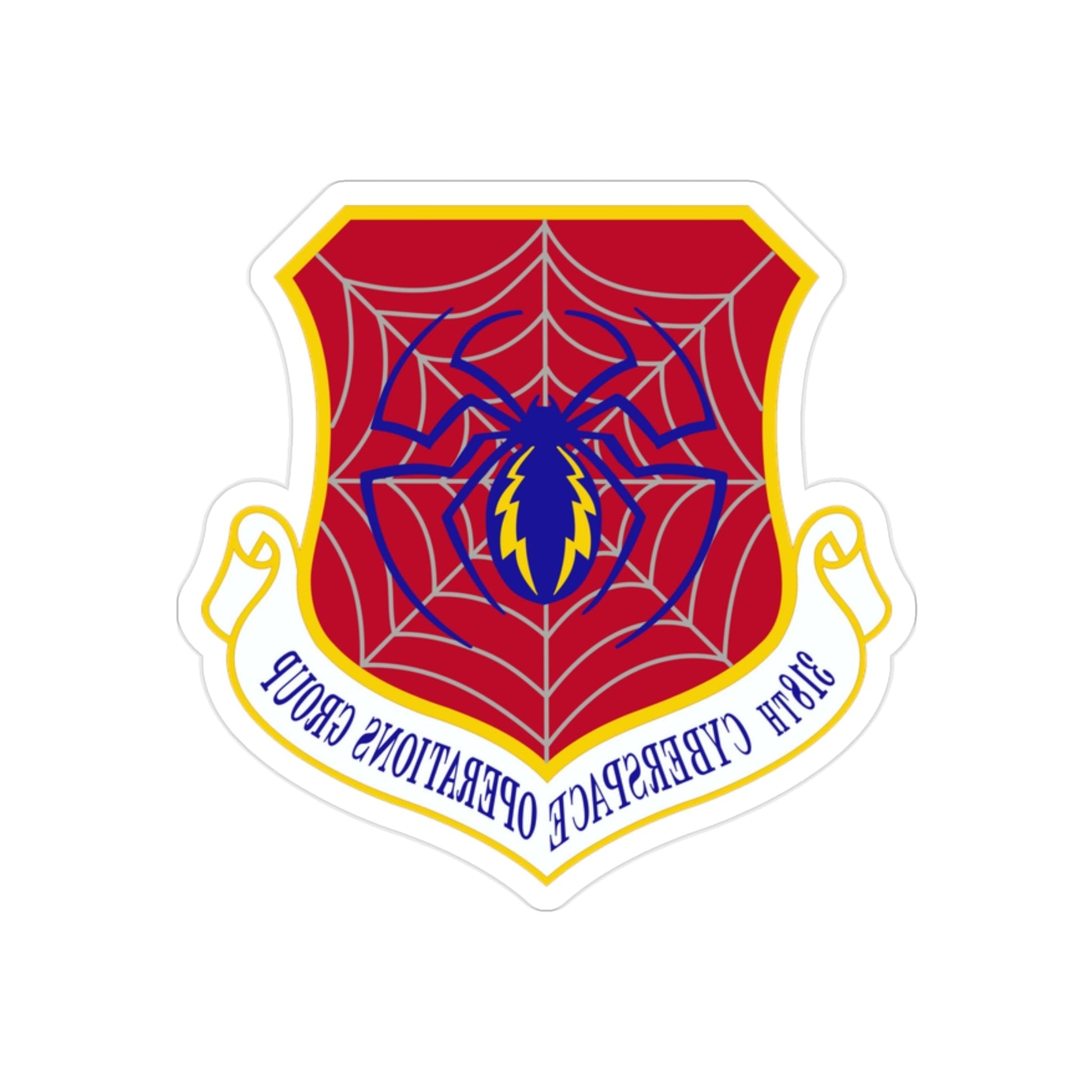 318 Cyberspace Operations Group ACC (U.S. Air Force) REVERSE PRINT Transparent STICKER-2 Inch-The Sticker Space