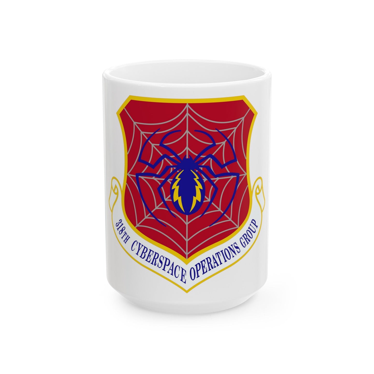 318 Cyberspace Operations Group ACC (U.S. Air Force) White Coffee Mug-15oz-The Sticker Space