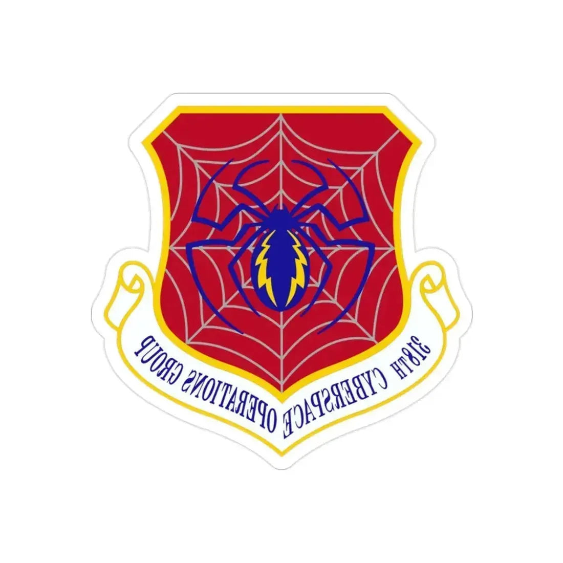 318 Cyberspace Operations Group ACC (U.S. Air Force) REVERSE PRINT Transparent Die-Cut STICKER 2 Inch Die-Cut Transparent - The Sticker Space