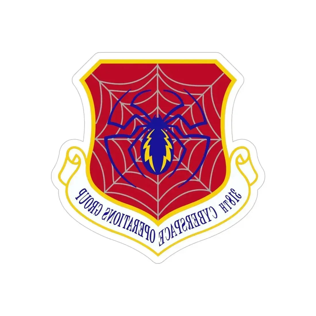 318 Cyberspace Operations Group ACC (U.S. Air Force) REVERSE PRINT Transparent Die-Cut STICKER - The Sticker Space