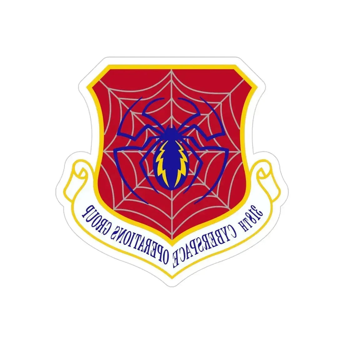 318 Cyberspace Operations Group ACC (U.S. Air Force) REVERSE PRINT Transparent Die-Cut STICKER - The Sticker Space