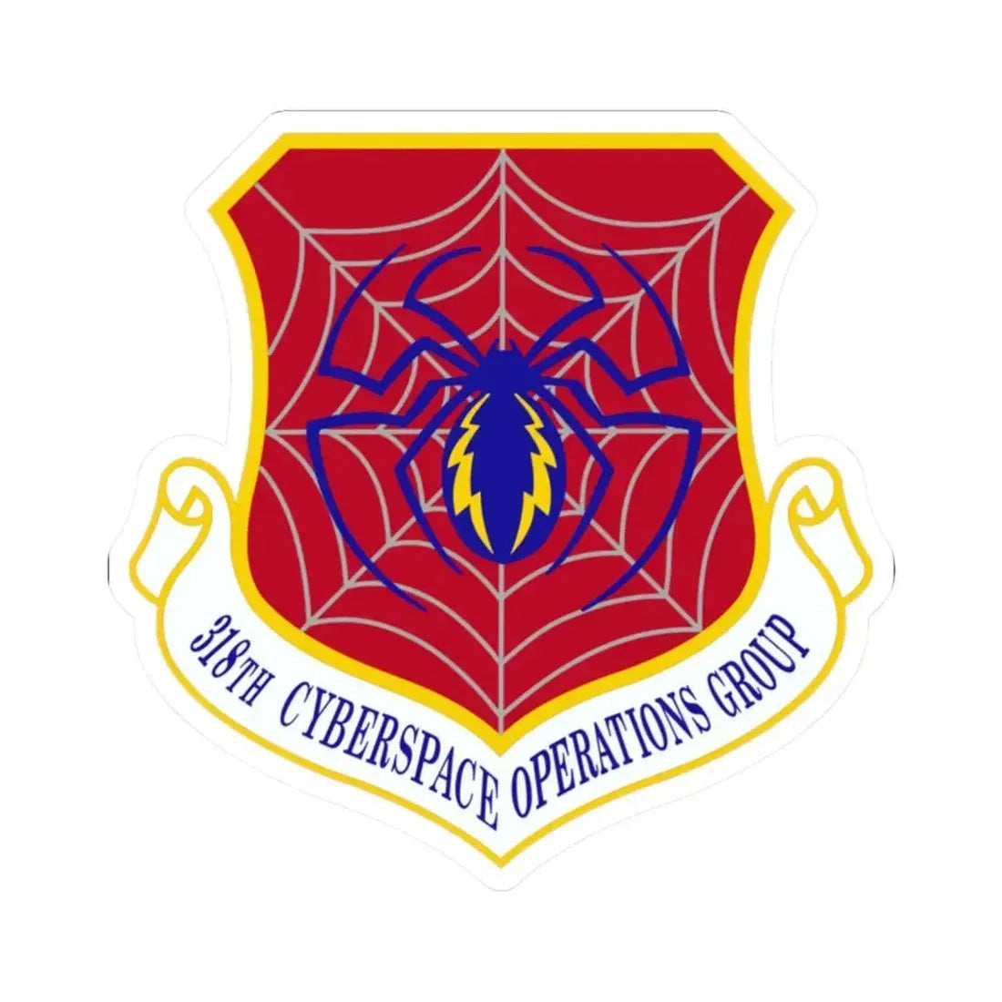 318 Cyberspace Operations Group ACC (U.S. Air Force) STICKER Vinyl Kiss-Cut Decal 2 Inch White - The Sticker Space