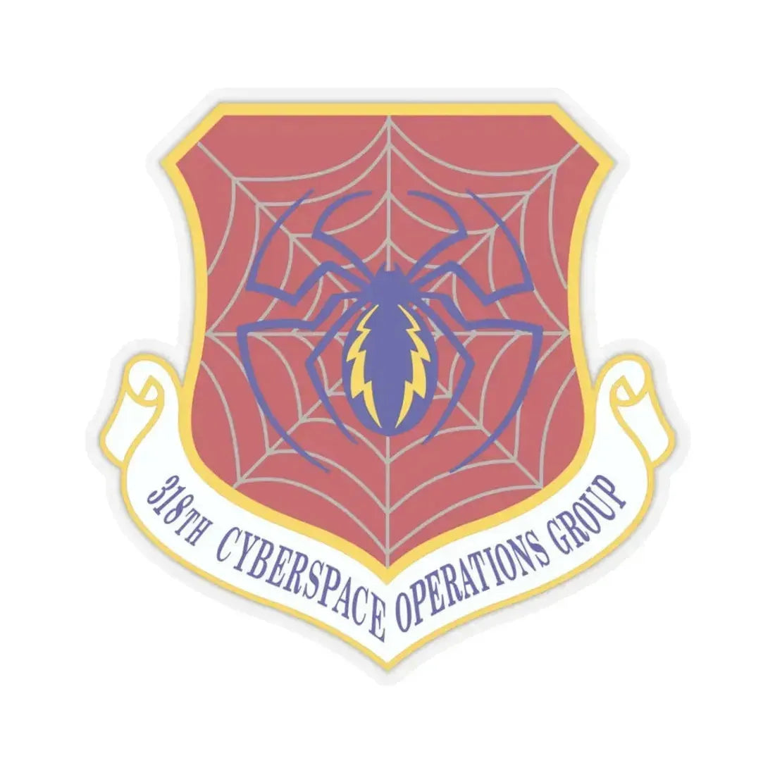318 Cyberspace Operations Group ACC (U.S. Air Force) STICKER Vinyl Kiss-Cut Decal 3 Inch Transparent - The Sticker Space