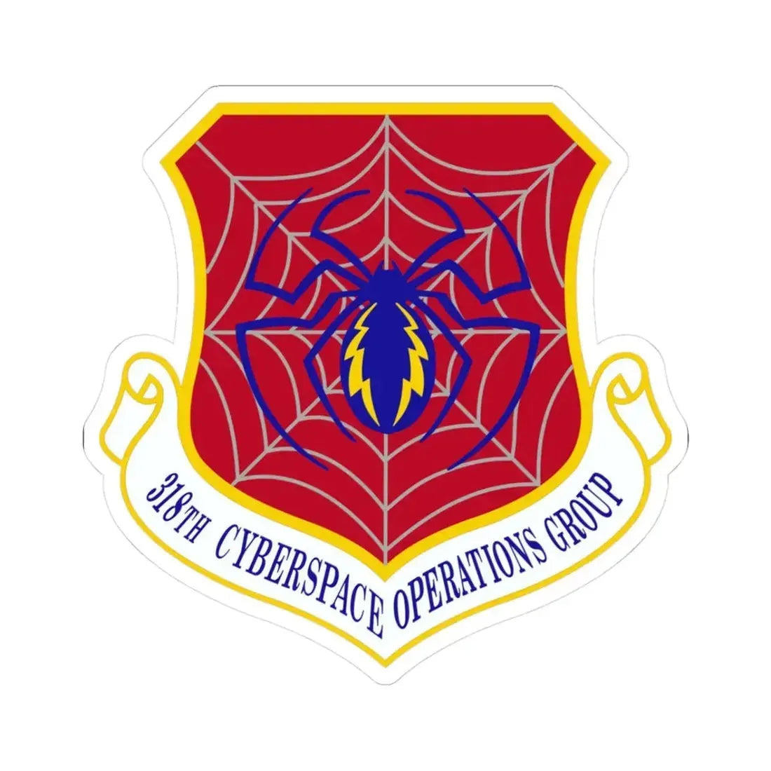 318 Cyberspace Operations Group ACC (U.S. Air Force) STICKER Vinyl Kiss-Cut Decal 3 Inch White - The Sticker Space