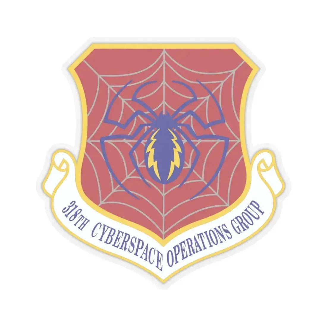 318 Cyberspace Operations Group ACC (U.S. Air Force) STICKER Vinyl Kiss-Cut Decal 4 Inch Transparent - The Sticker Space