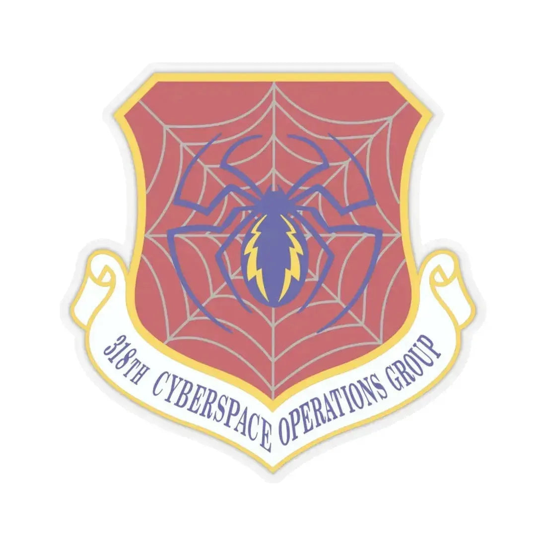 318 Cyberspace Operations Group ACC (U.S. Air Force) STICKER Vinyl Kiss-Cut Decal 6 Inch Transparent - The Sticker Space