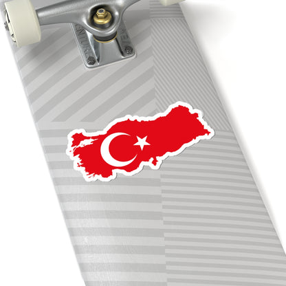 Flag-map of Turkey (Turkey) STICKER Vinyl Kiss-Cut Decal