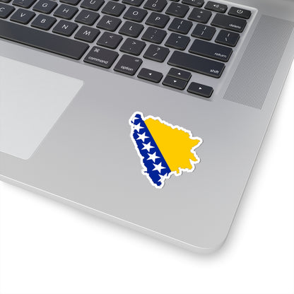 Bosnia and Herzegovina-Flagmap (Bosnia and Herzegovina) STICKER Vinyl Kiss-Cut Decal