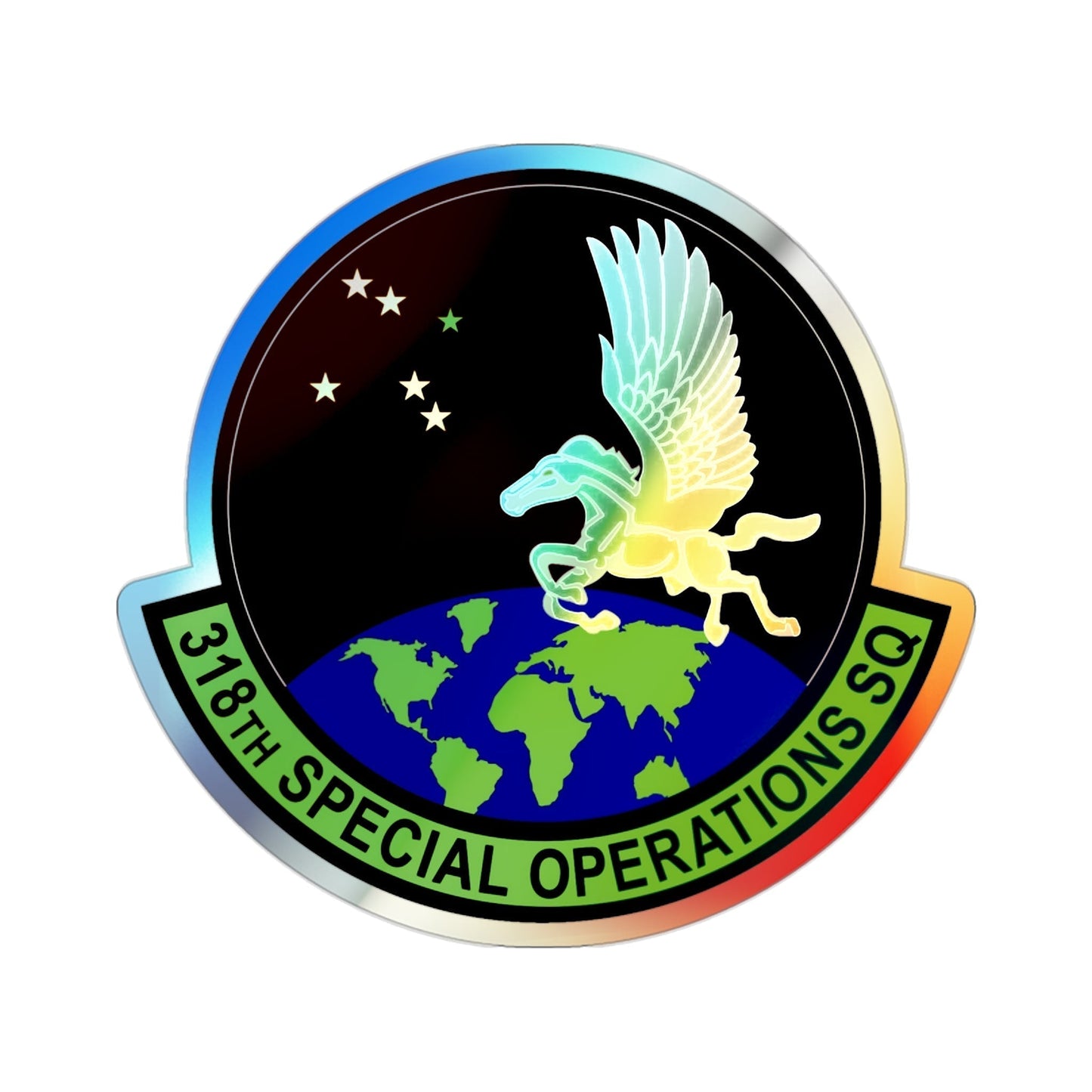 318th Special Operations Squadron (U.S. Air Force) Holographic STICKER Die-Cut Vinyl Decal-2 Inch-The Sticker Space