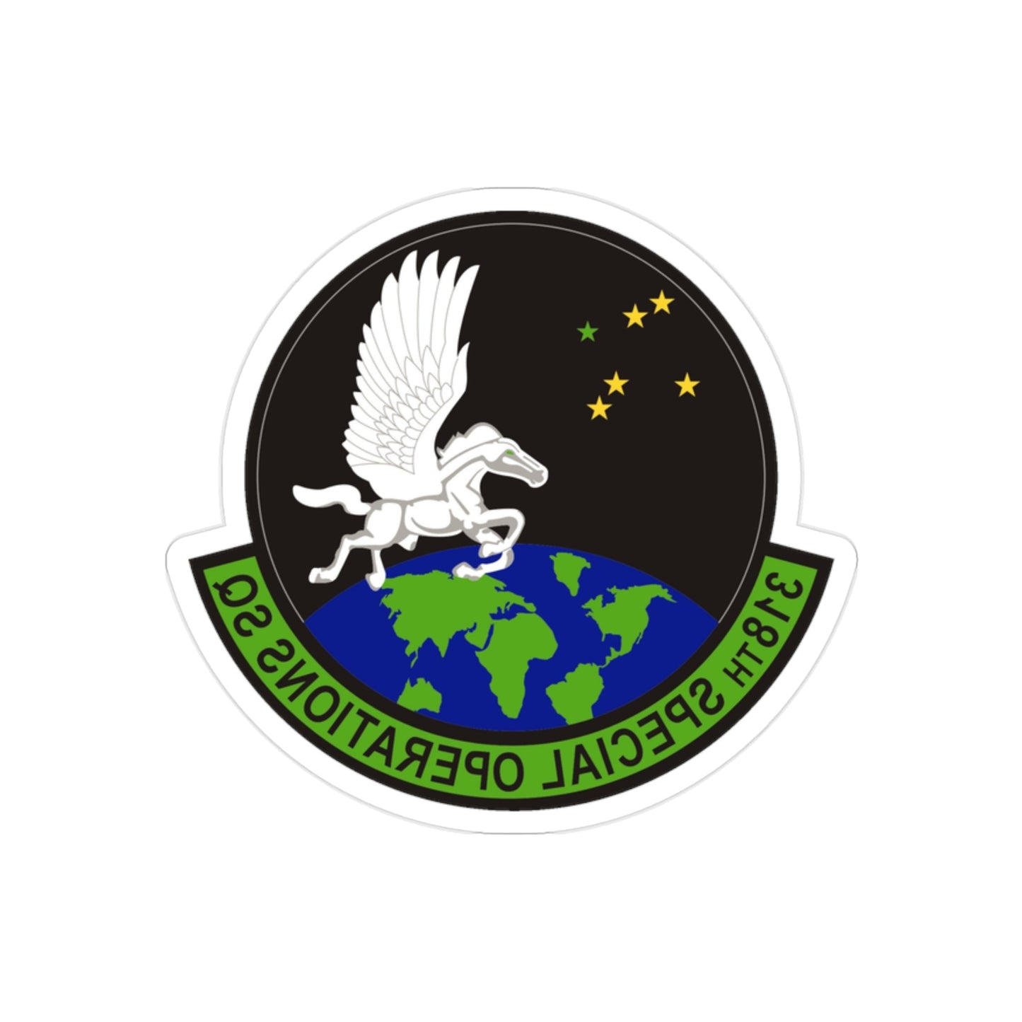 318th Special Operations Squadron (U.S. Air Force) REVERSE PRINT Transparent STICKER-2" × 2"-The Sticker Space