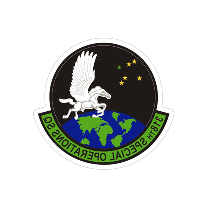 318th Special Operations Squadron (U.S. Air Force) REVERSE PRINT Transparent STICKER-4" × 4"-The Sticker Space