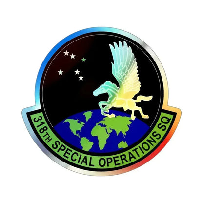 318th Special Operations Squadron (U.S. Air Force) Holographic STICKER Die-Cut Vinyl Decal 4 Inch Holographic - The Sticker Space
