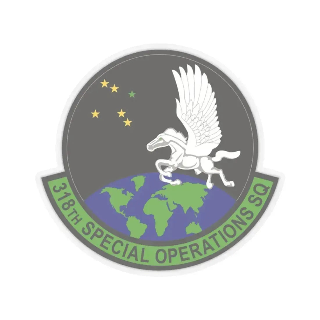 318th Special Operations Squadron (U.S. Air Force) STICKER Vinyl Kiss-Cut Decal 3 Inch Transparent - The Sticker Space