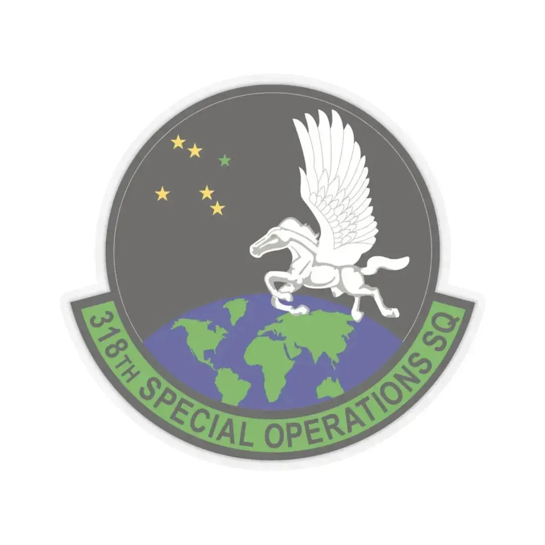 318th Special Operations Squadron (U.S. Air Force) STICKER Vinyl Kiss-Cut Decal 6 Inch Transparent - The Sticker Space