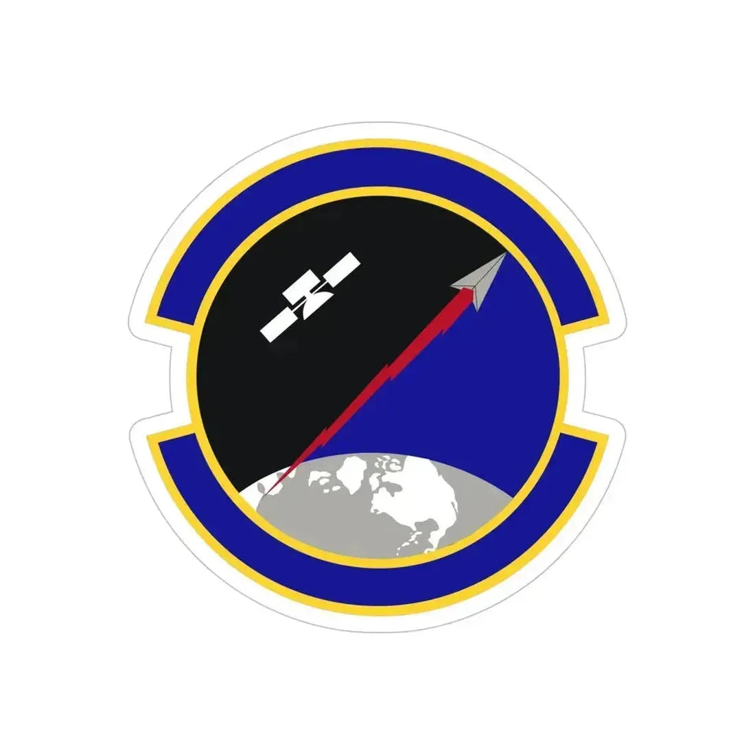 319 Combat Training Squadron USSF (U.S. Air Force) REVERSE PRINT Transparent Die-Cut STICKER 5 Inch Die-Cut Transparent - The Sticker Space