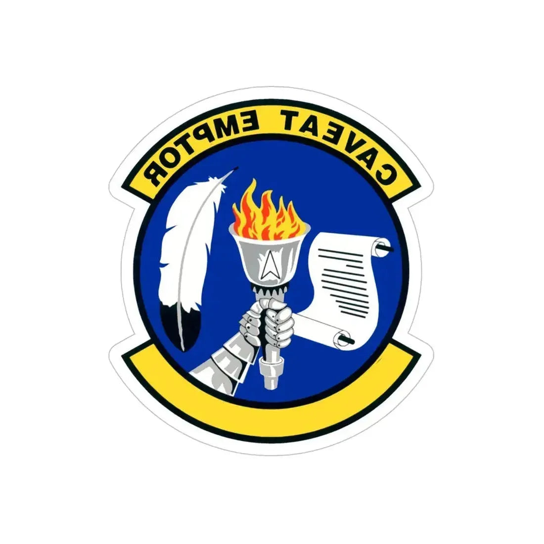 319 Contracting Squadron ACC (U.S. Air Force) REVERSE PRINT Transparent Die-Cut STICKER - The Sticker Space