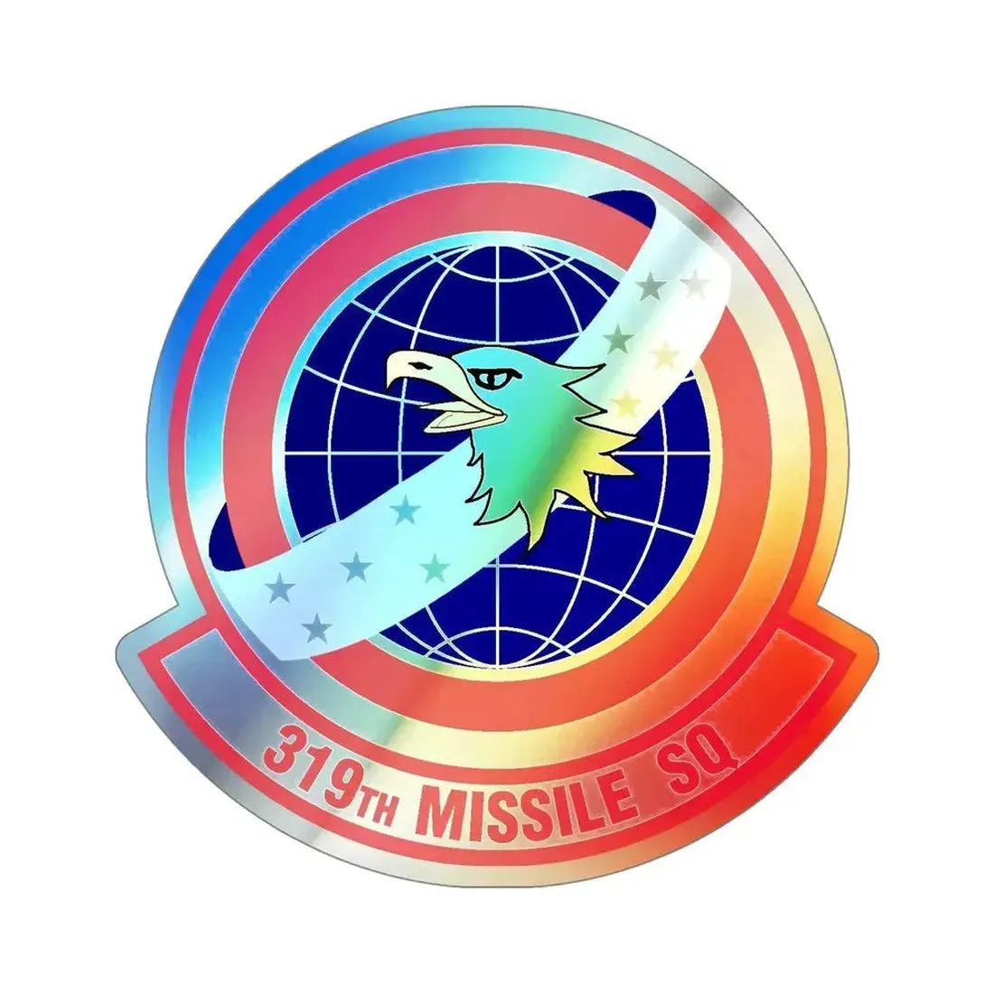 319 Missile Squadron AFGSC (U.S. Air Force) Holographic STICKER Die-Cut Vinyl Decal 5 Inch Holographic - The Sticker Space