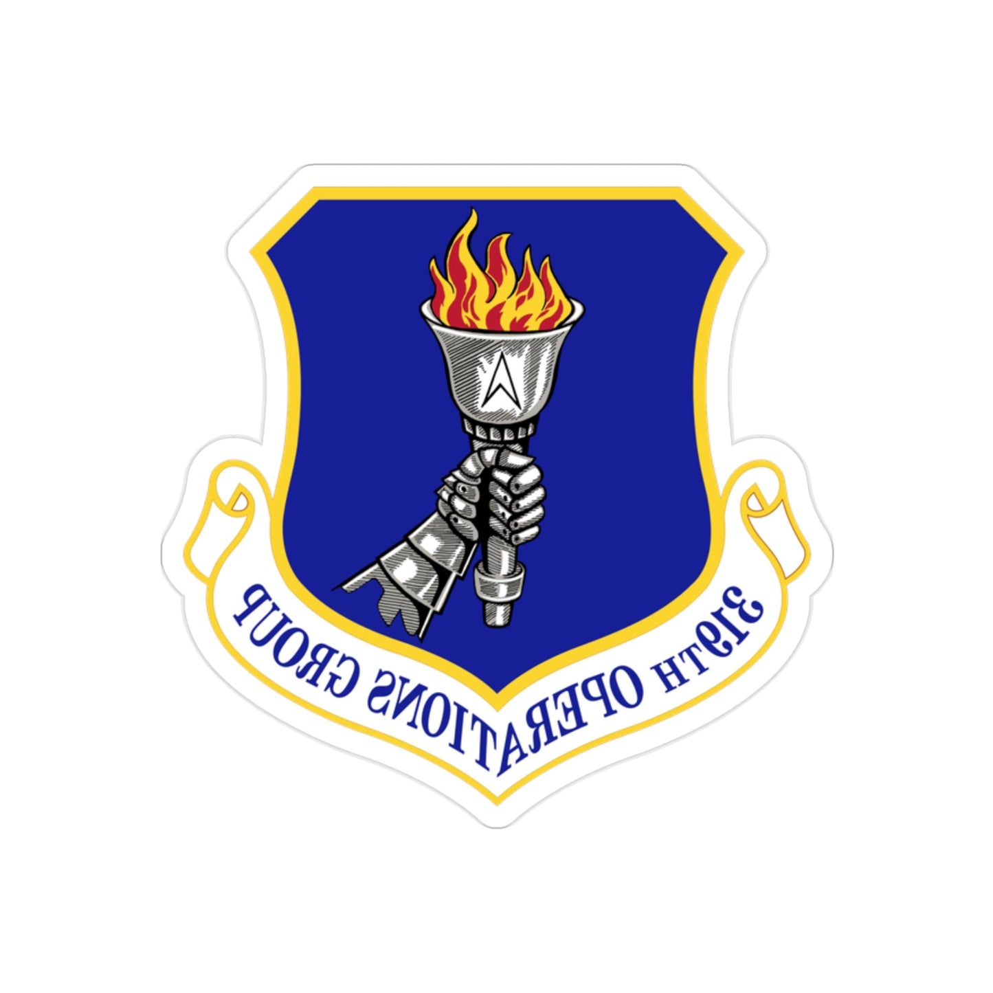 319 Operations Group ACC (U.S. Air Force) REVERSE PRINT Transparent STICKER-2" × 2"-The Sticker Space