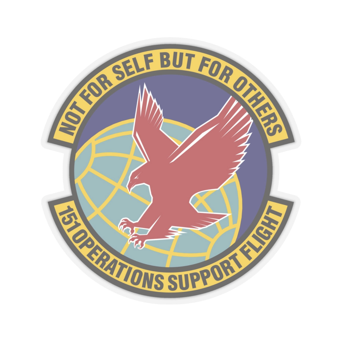 151st Operations Support Flight (U.S. Air Force) STICKER Vinyl Kiss-Cut Decal-4 Inch-Transparent-The Sticker Space